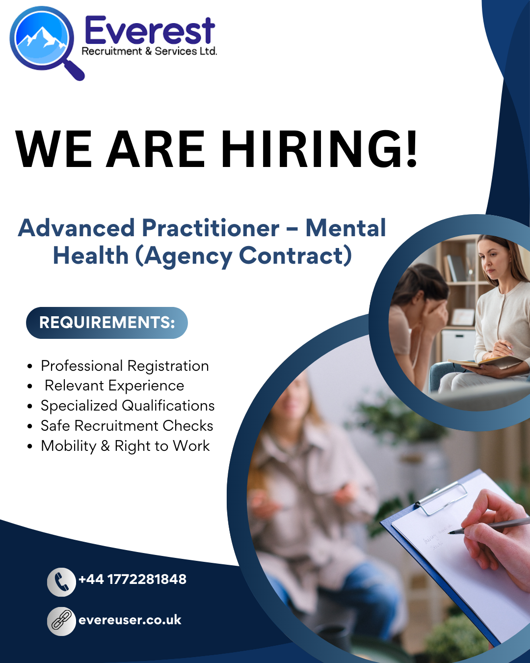 Advanced Practitioner – Mental Health (Agency Contract)