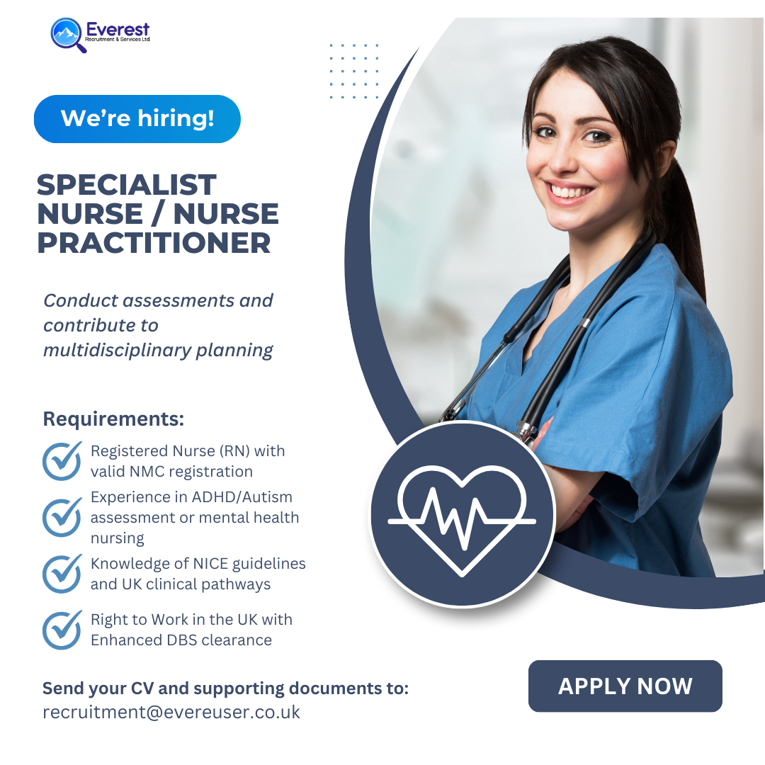Specialist Nurse / Nurse Practitioner – ADHD & Autism